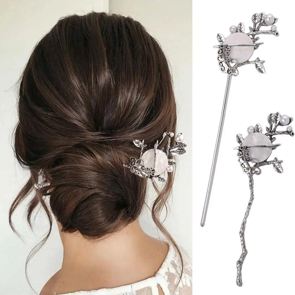 Jewelry Chinese Style Pearl Hanfu Headwear Female Hair Disk Pearl Hairpins Hair Accessories Moon Hair Stick Women Hair Fork
Jewelry Chinese Style Pearl Hanfu Headwear Female Hair Disk Pearl Hairpins Hair Accessories Moon Hair Stick Women Hair Fork