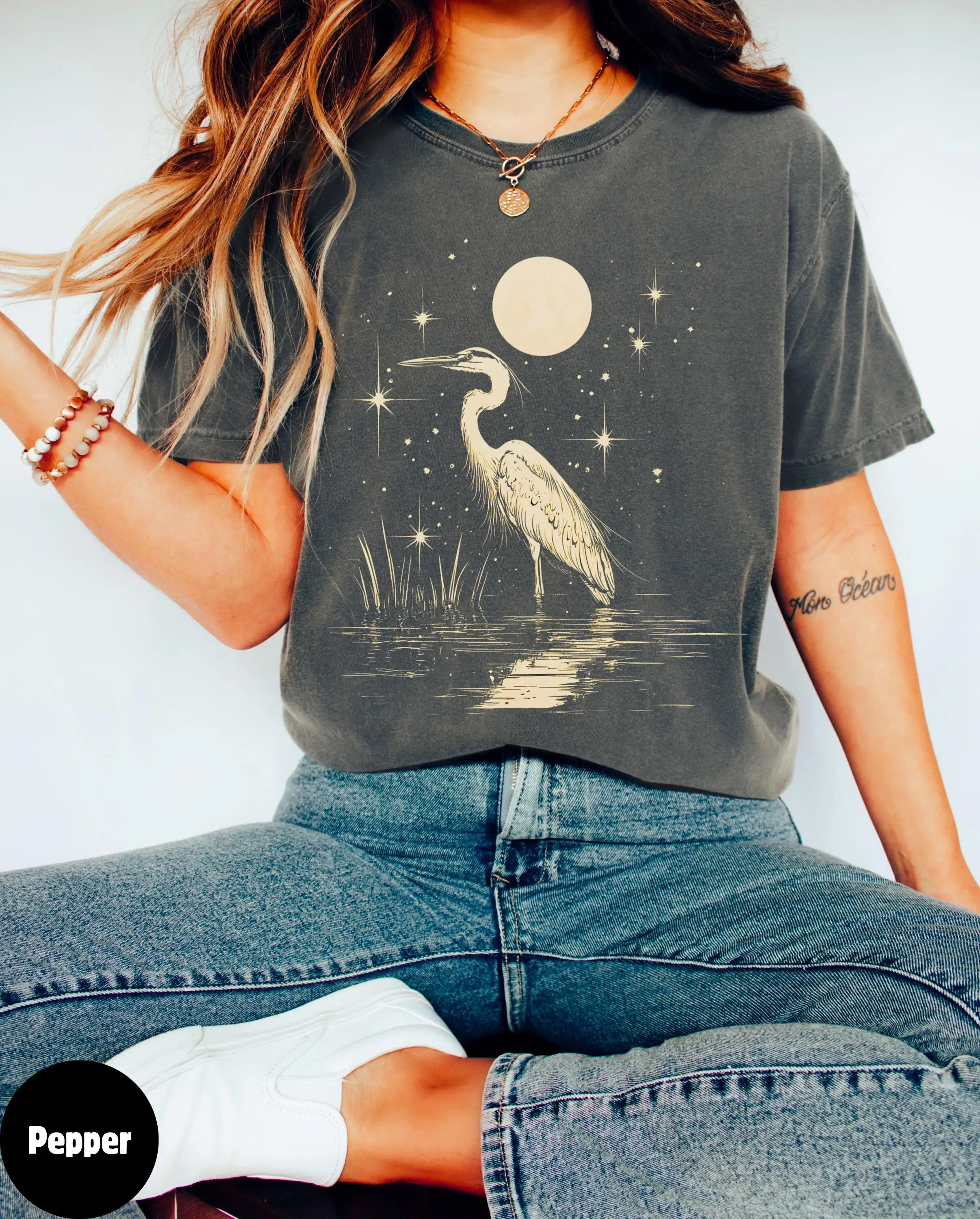 Plus Size Summer Women's Vintage Great Blue Heron Pattern T-Shirt Cotton Breathable Stylish Versatile Street Style Oversized
Plus Size Summer Women's Vintage Great Blue Heron Pattern T-Shirt Cotton Breathable Stylish Versatile Street Style Oversized