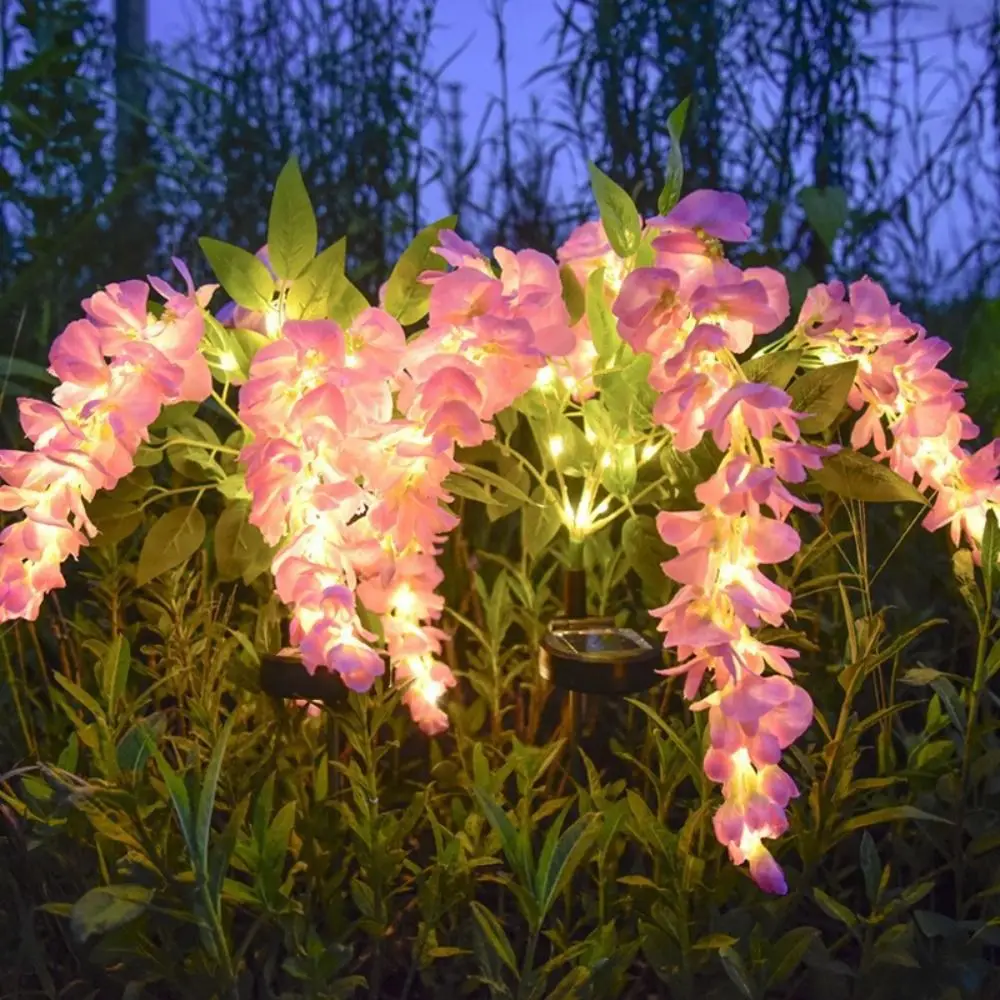 Realistic Solar Wisteria Flower Lamp Waterproof Creative Landscape Lawn Lamp Ground Mounted Cordless Simulation Flower Lamps
Realistic Solar Wisteria Flower Lamp Waterproof Creative Landscape Lawn Lamp Ground Mounted Cordless Simulation Flower Lamps