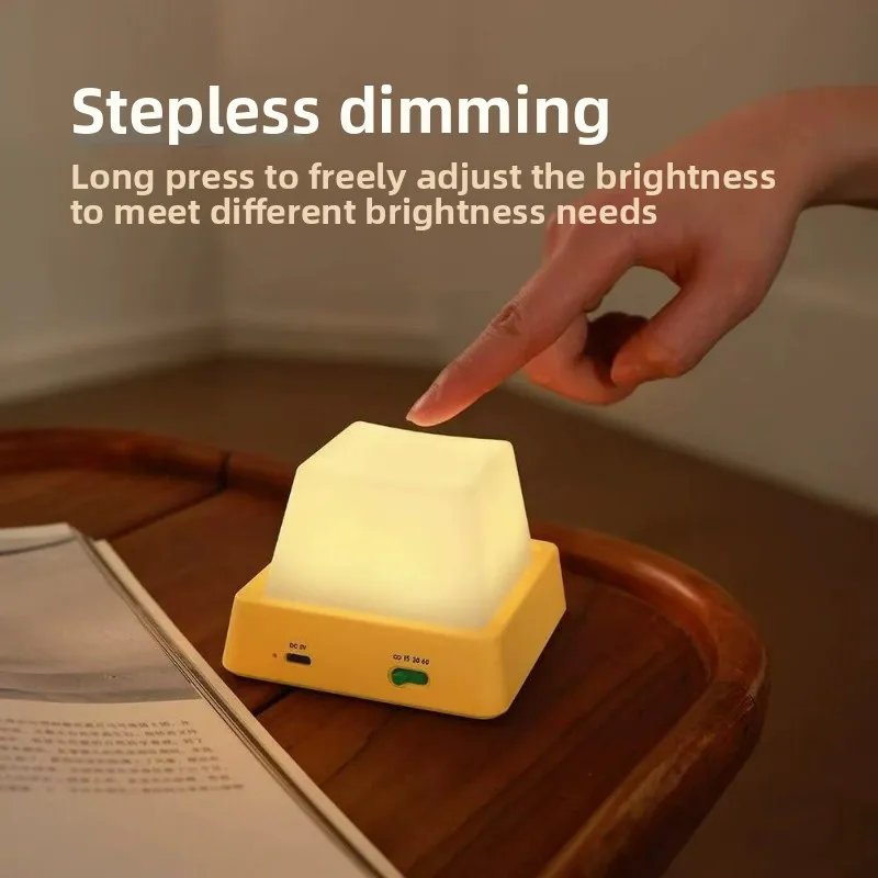 Minimalist Button Small Night Light, Bedside Sleep Lamp with Warm Light, Timer Off, Stepless Dimming, Silent, Eye Protection
Minimalist Button Small Night Light, Bedside Sleep Lamp with Warm Light, Timer Off, Stepless Dimming, Silent, Eye Protection