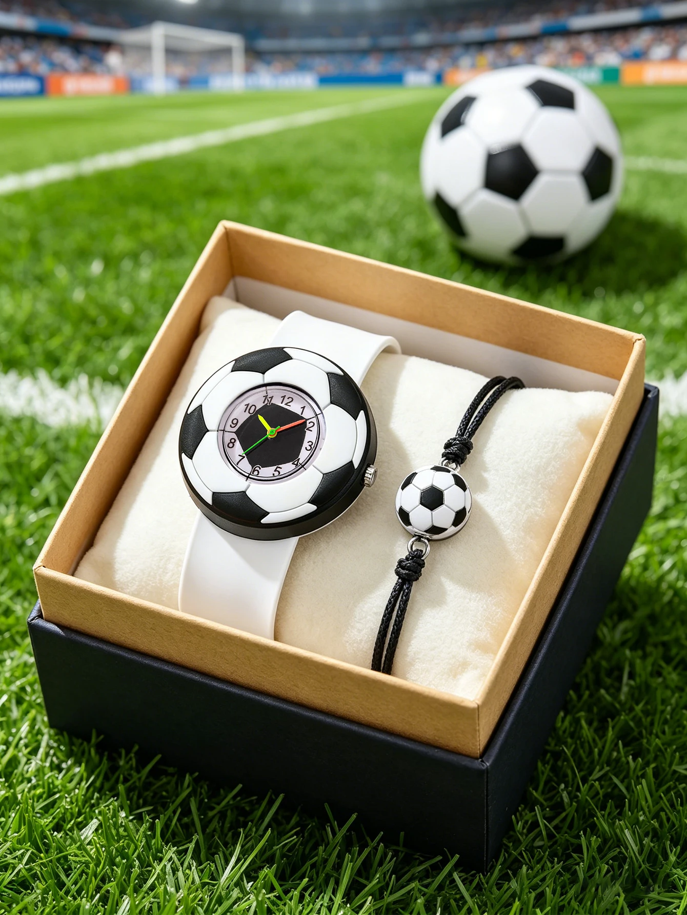 Kids Football Watch & Bracelet Set, Sport Soccer Design for Boys
Kids Football Watch & Bracelet Set, Sport Soccer Design for Boys