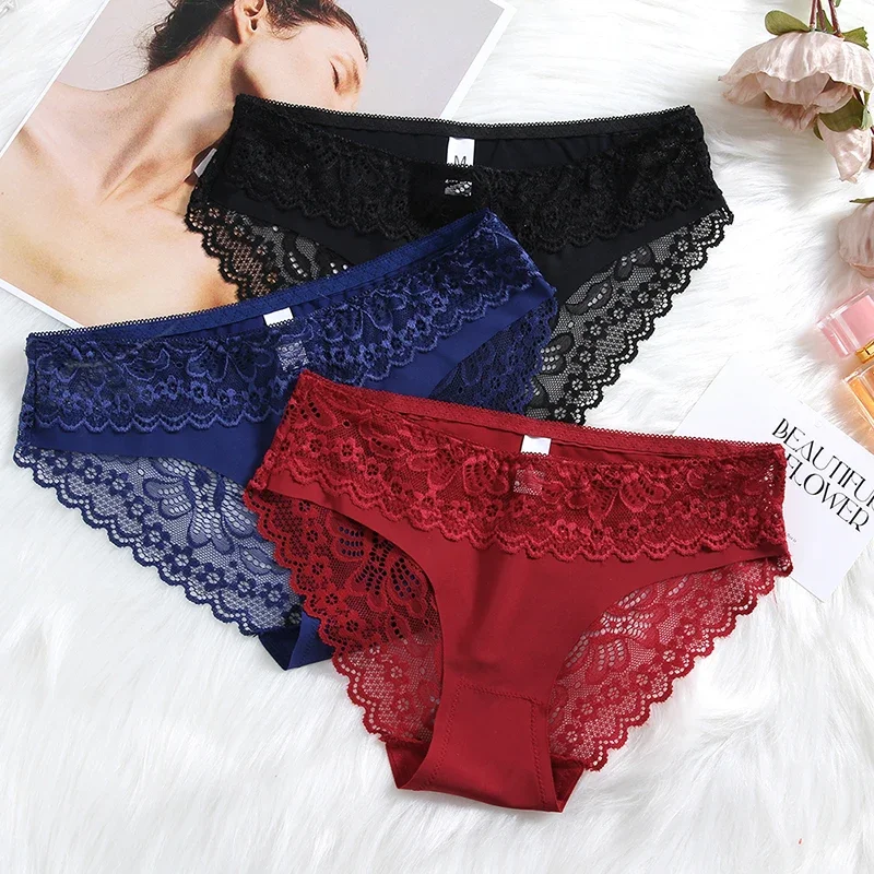 Women's Lace Sexy Underwear Ladies Comfortable Soft Lingerie Female Decorative Border Panties Woman Breathable Low-waist Briefs
Women's Lace Sexy Underwear Ladies Comfortable Soft Lingerie Female Decorative Border Panties Woman Breathable Low-waist Briefs