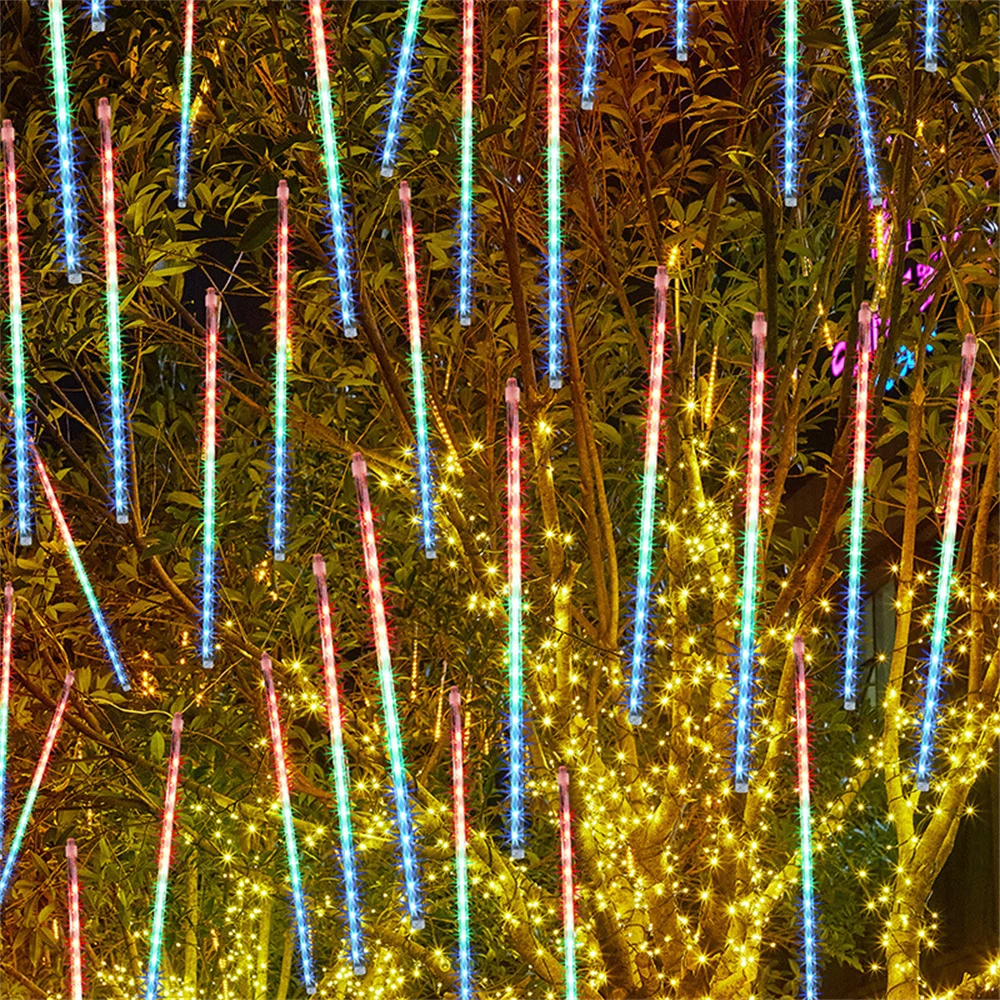 LED Solar Meteor Shower String Light 30/50CM Garlands Christmas Tree Decoration 8 Tubes Wedding Garden Fairy Light Holiday Light
LED Solar Meteor Shower String Light 30/50CM Garlands Christmas Tree Decoration 8 Tubes Wedding Garden Fairy Light Holiday Light