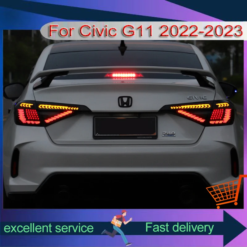 Модифицированные автомобильные задние фонари для Honda Civic G11 2022-2023, задние фонари для скачек со светодиодным потоковым указателем поворота, автомобильная сборка
Модифицированные автомобильные задние фонари для Honda Civic G11 2022-2023, задние фонари для скачек со светодиодным потоковым указателем поворота, автомобильная сборка