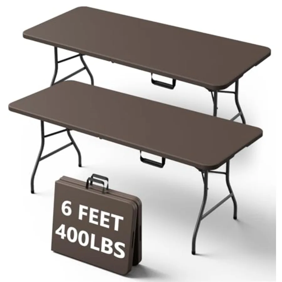 6FT Folding Table for Camping Picnic Party Dining, Heavy Duty Plastic Fold-in-Half Utility Table with Steel Legs, Portable Indo
6FT Folding Table for Camping Picnic Party Dining, Heavy Duty Plastic Fold-in-Half Utility Table with Steel Legs, Portable Indo