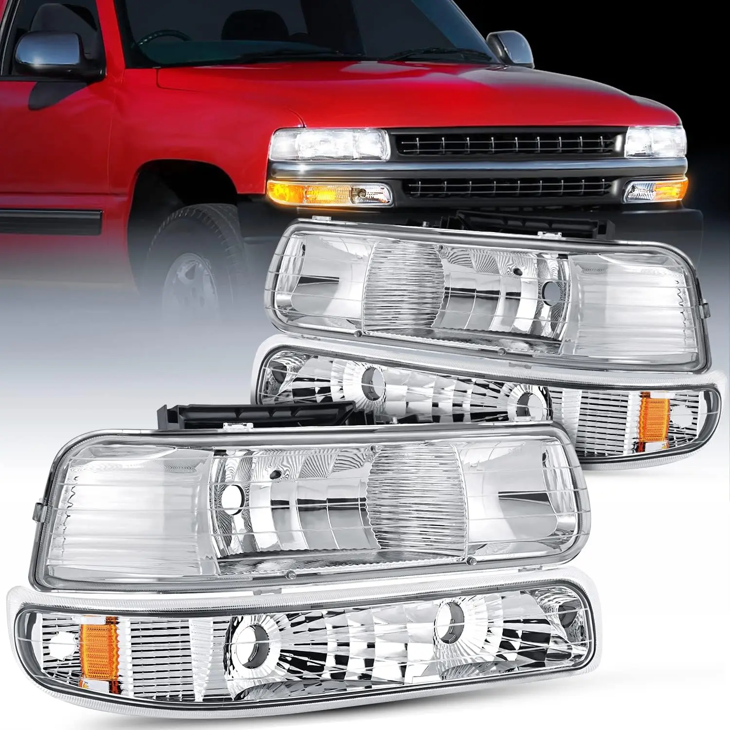 Nilight Headlight Assembly for 1999 2000 2001 2002 Chevy Silverado 1500 1500HD 2500 2500HD 3500 Chevrolet Tahoe Suburban Replacement Headlamp Housing Bumper Lights Set, Front Driving Lamps Upgrade for Chevrolet Pickup Truck SUV Exterior Lighting
Nilight Headlight Assembly for 1999 2000 2001 2002 Chevy Silverado 1500 1500HD 2500 2500HD 3500 Chevrolet Tahoe Suburban Replacement Headlamp Housing Bumper Lights Set, Front Driving Lamps Upgrade for Chevrolet Pickup Truck SUV Exterior Lighting