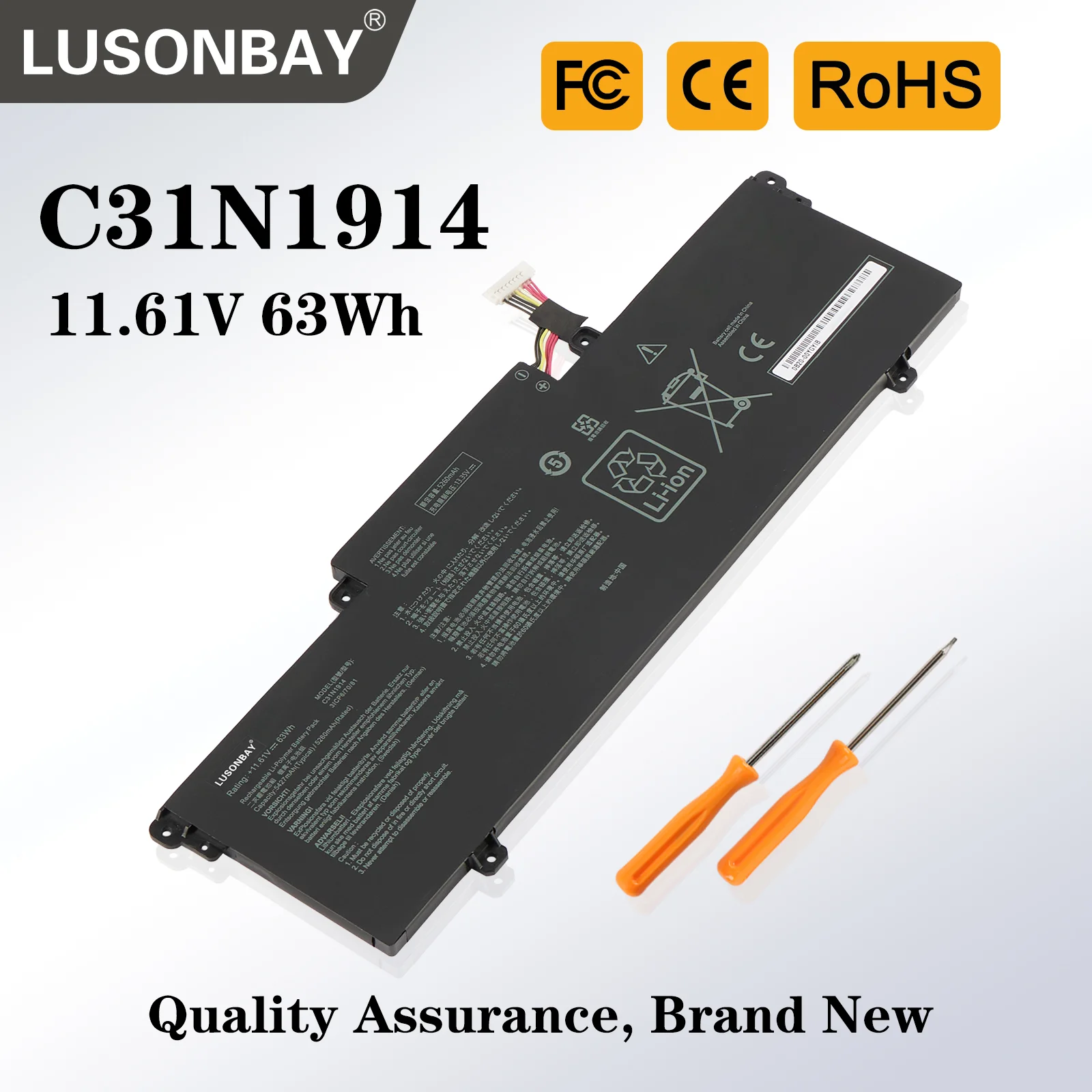 LUSONBYA C31N1914 Аккумулятор для ноутбука ASUS ZenBook UX435EA UX435EG UM425UAZ UX425UG UM425QA B5402CBA B5402CEA B5402FEA B7402FEA
LUSONBYA C31N1914 Аккумулятор для ноутбука ASUS ZenBook UX435EA UX435EG UM425UAZ UX425UG UM425QA B5402CBA B5402CEA B5402FEA B7402FEA