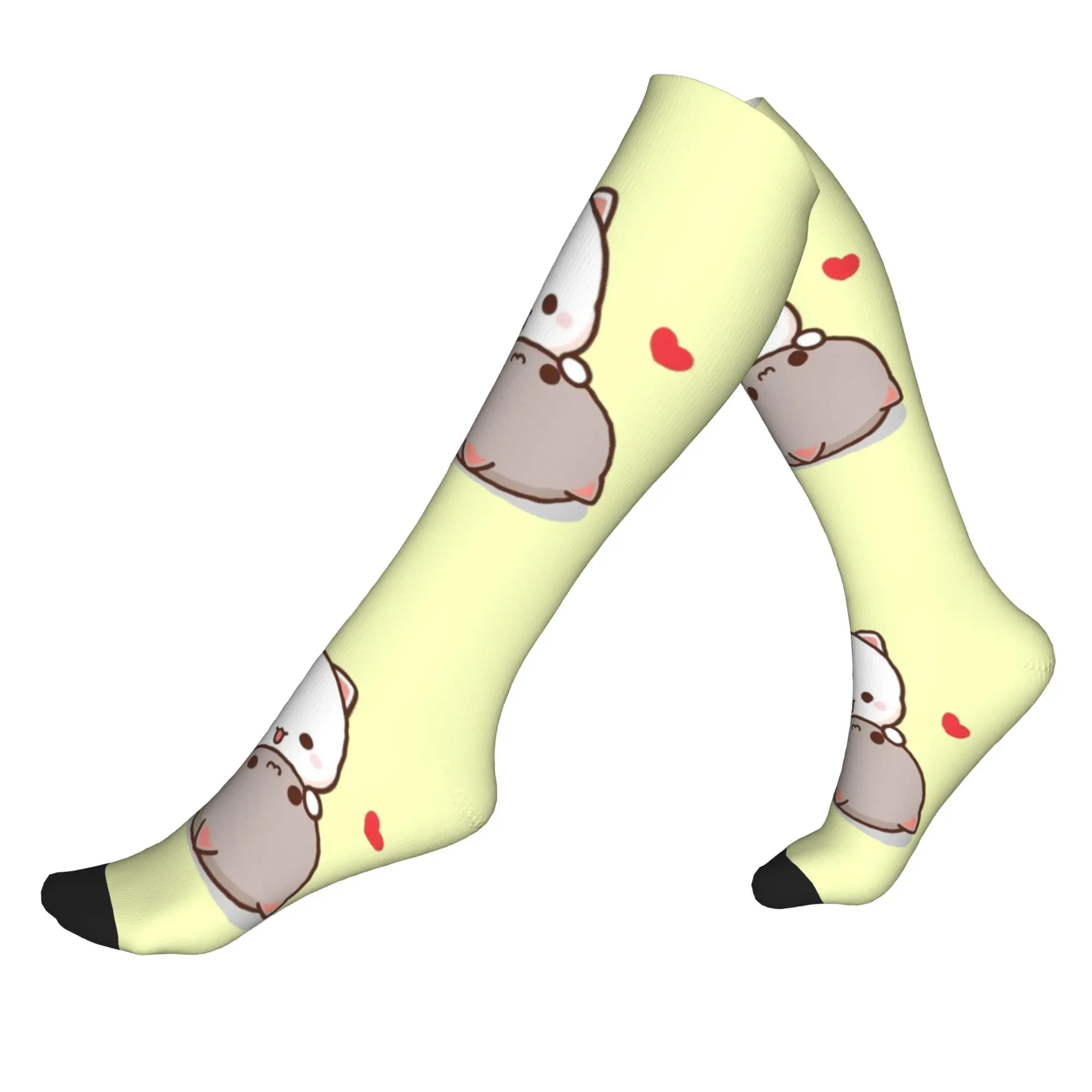 Kawaii Printing Peach and Goma Mochi Cat Cuddling Socks for Women Men Stretchy Summer Autumn Winter Sports Compression Socks
Kawaii Printing Peach and Goma Mochi Cat Cuddling Socks for Women Men Stretchy Summer Autumn Winter Sports Compression Socks