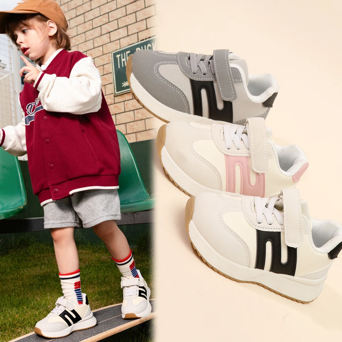 Unisex Kids' Daily Walking Shoes - Comfortable Retro Sneakers with Hook & Loop Design
Unisex Kids' Daily Walking Shoes - Comfortable Retro Sneakers with Hook & Loop Design