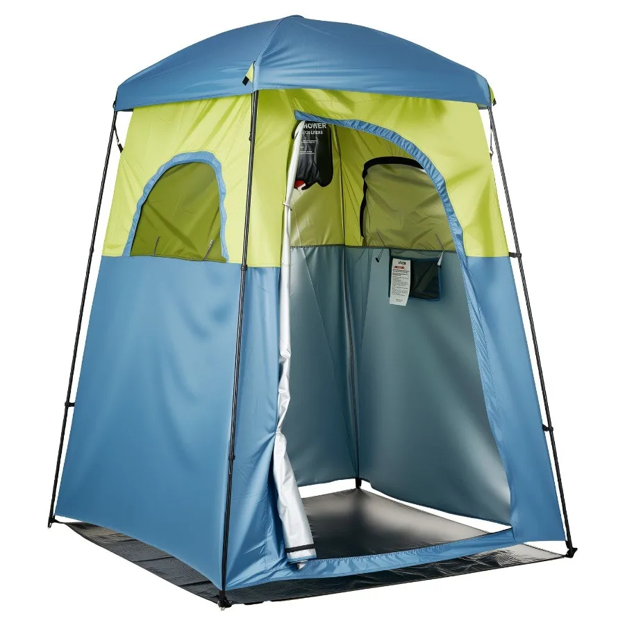 Camping Shower Tent 1 Room Portable Privacy Tent with Shower Bag Ground Stakes Ropes Carry Bag Support Poles 150D Oxford Fabric
Camping Shower Tent 1 Room Portable Privacy Tent with Shower Bag Ground Stakes Ropes Carry Bag Support Poles 150D Oxford Fabric