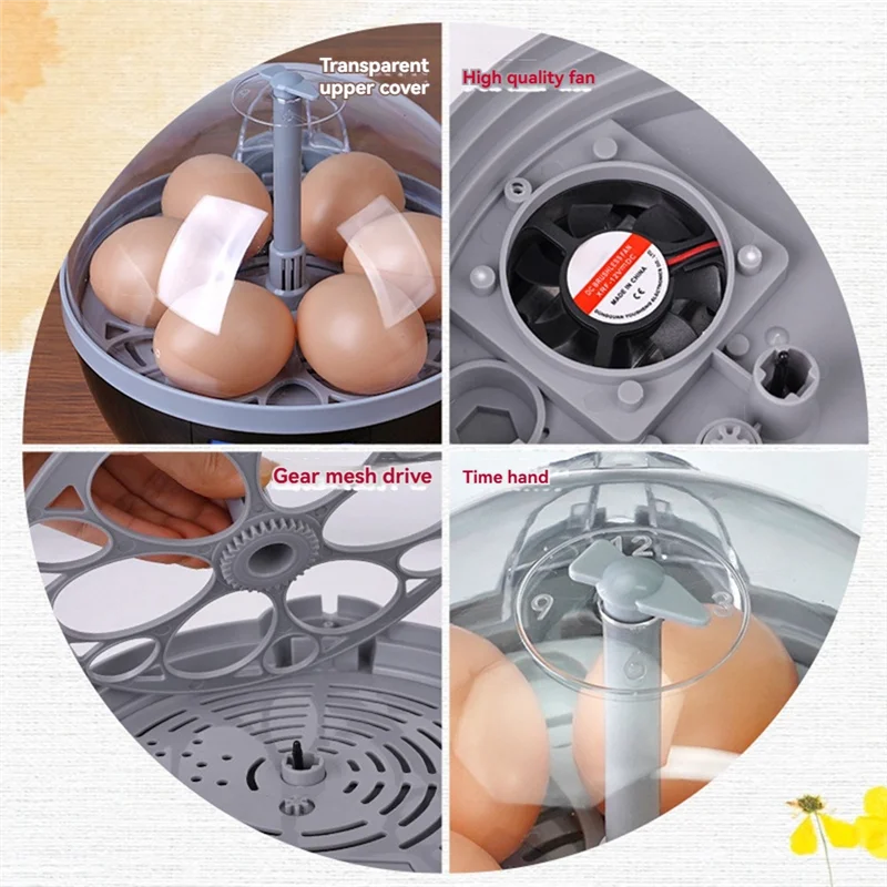 ABUG-EU Plug Poultry Incubator Machine With 6 Egg Capacity - Automatic Temp Control For Chicken, Duck, Quail Eggs
ABUG-EU Plug Poultry Incubator Machine With 6 Egg Capacity - Automatic Temp Control For Chicken, Duck, Quail Eggs
