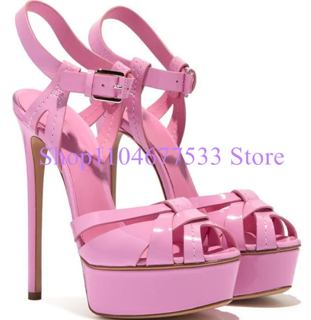 New Pink Color Lady Platform Sandals Woman Sexy Stiletto Heel Gladiator Sandals Fashion Peep Toe Dress Party Shoes
New Pink Color Lady Platform Sandals Woman Sexy Stiletto Heel Gladiator Sandals Fashion Peep Toe Dress Party Shoes