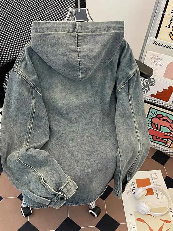 Мужская джинсовая куртка Waed Jaet с капюшоном на весну и осень, повседневная модная брендовая американская японская спортивная куртка 
Мужская джинсовая куртка Waed Jaet с капюшоном на весну и осень, повседневная модная брендовая американская японская спортивная куртка