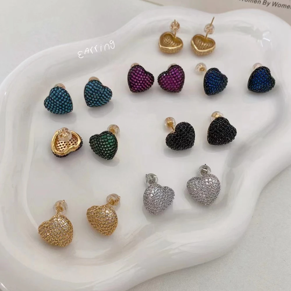 5 Pairs, Colorful Zirconia Cute Heart Stud Earrings For Women Elegant Lovely Fashion Jewelry Earrings Gift
5 Pairs, Colorful Zirconia Cute Heart Stud Earrings For Women Elegant Lovely Fashion Jewelry Earrings Gift