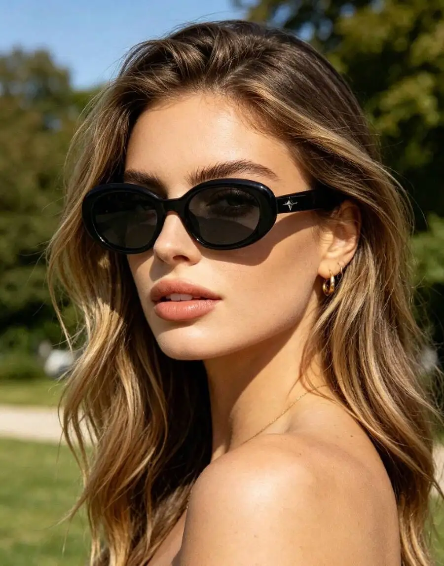 Womens Retro Oval Frame Fashion Sunglasses With Decorative Temples For Beach Travel Street Photography
Womens Retro Oval Frame Fashion Sunglasses With Decorative Temples For Beach Travel Street Photography