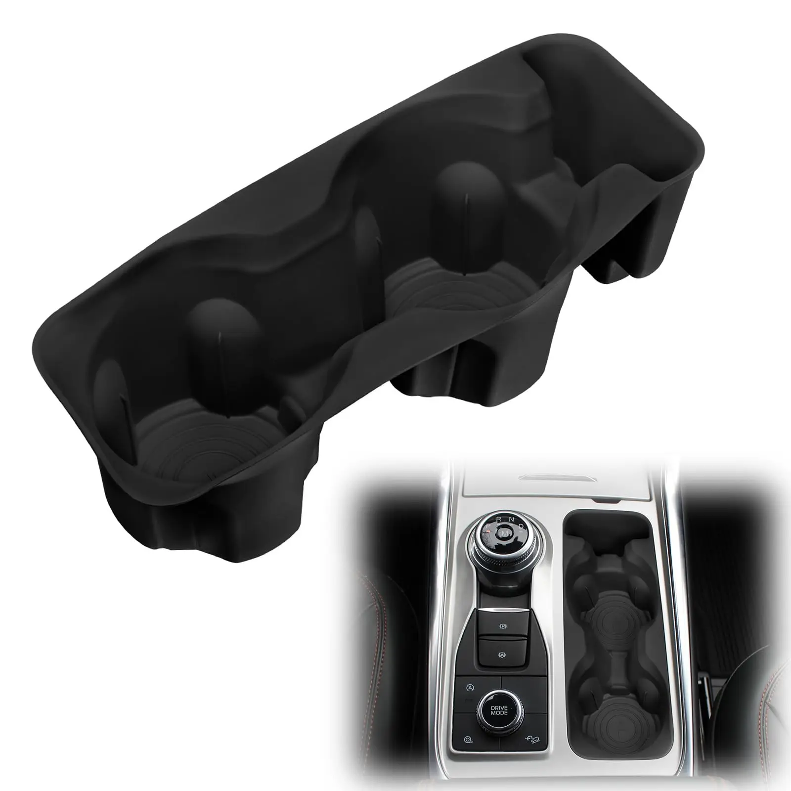 Black Silicone Center Console Cup Holder Insert For Ford Explorer 2020–2024 Drink Bottle Organizer
Black Silicone Center Console Cup Holder Insert For Ford Explorer 2020–2024 Drink Bottle Organizer