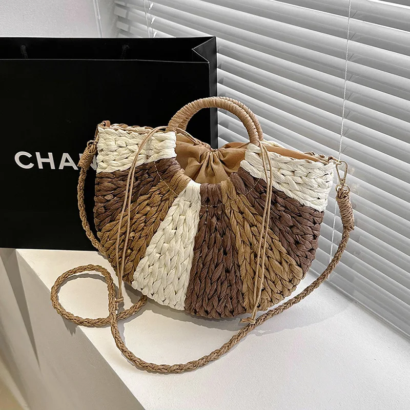 Ethic Style Weaving Shoulder Crossbody Bags For Women Luxury Beach Straw Bags Beach Vacation Handbags Patchwork Travel Bag
Ethic Style Weaving Shoulder Crossbody Bags For Women Luxury Beach Straw Bags Beach Vacation Handbags Patchwork Travel Bag