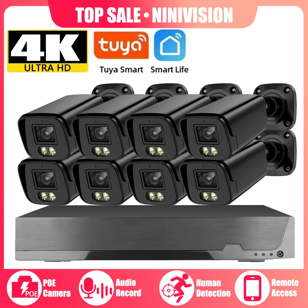 Комплект системы безопасности IP-камеры Tuya 4K POE, 8MP, 8CH NVR, комплект для улицы, водонепроницаемая, аудиосистема видеонаблюдения, комплект камеры видеонаблюдения, 4CH
Комплект системы безопасности IP-камеры Tuya 4K POE, 8MP, 8CH NVR, комплект для улицы, водонепроницаемая, аудиосистема видеонаблюдения, комплект камеры видеонаблюдения, 4CH