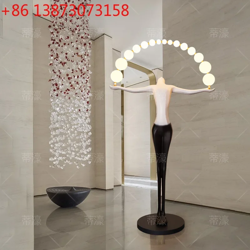Humanoid art statue floor lamp designer hotel lobby sales department large character ornament lamp
Humanoid art statue floor lamp designer hotel lobby sales department large character ornament lamp