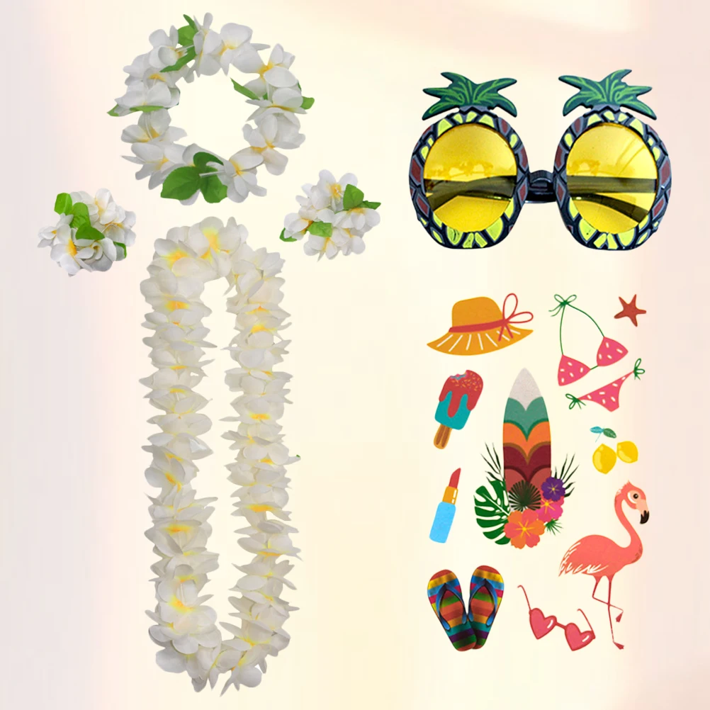 6Pcs Colorful Hawaiian Garland Exquisite Artificial Flower Set Luau Costume Accessories For Festivals And Celebrations
6Pcs Colorful Hawaiian Garland Exquisite Artificial Flower Set Luau Costume Accessories For Festivals And Celebrations