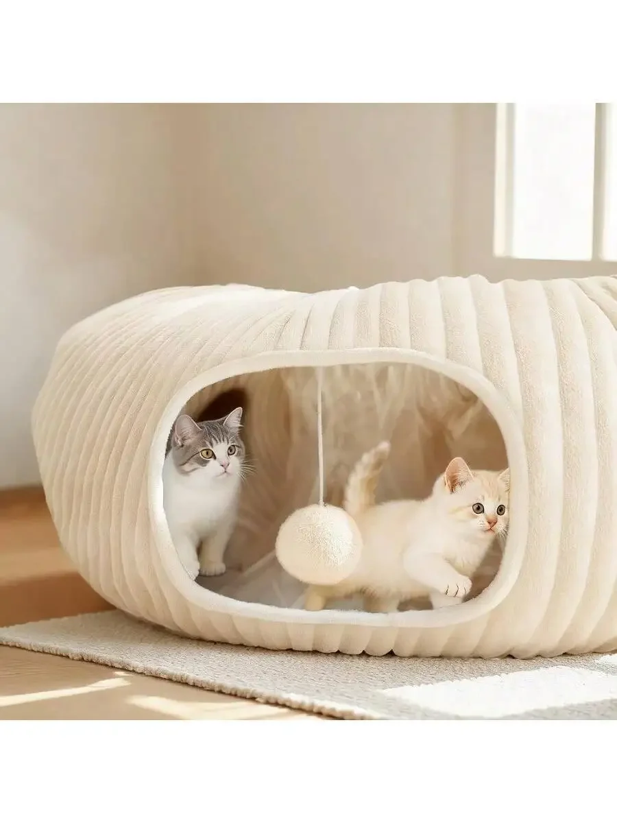 Collapsible Cat Tunnel Bed With Interactive Balls For Indoor Cats Portable Play Tube Encouraging Exercise And Mental Stimulation
Collapsible Cat Tunnel Bed With Interactive Balls For Indoor Cats Portable Play Tube Encouraging Exercise And Mental Stimulation