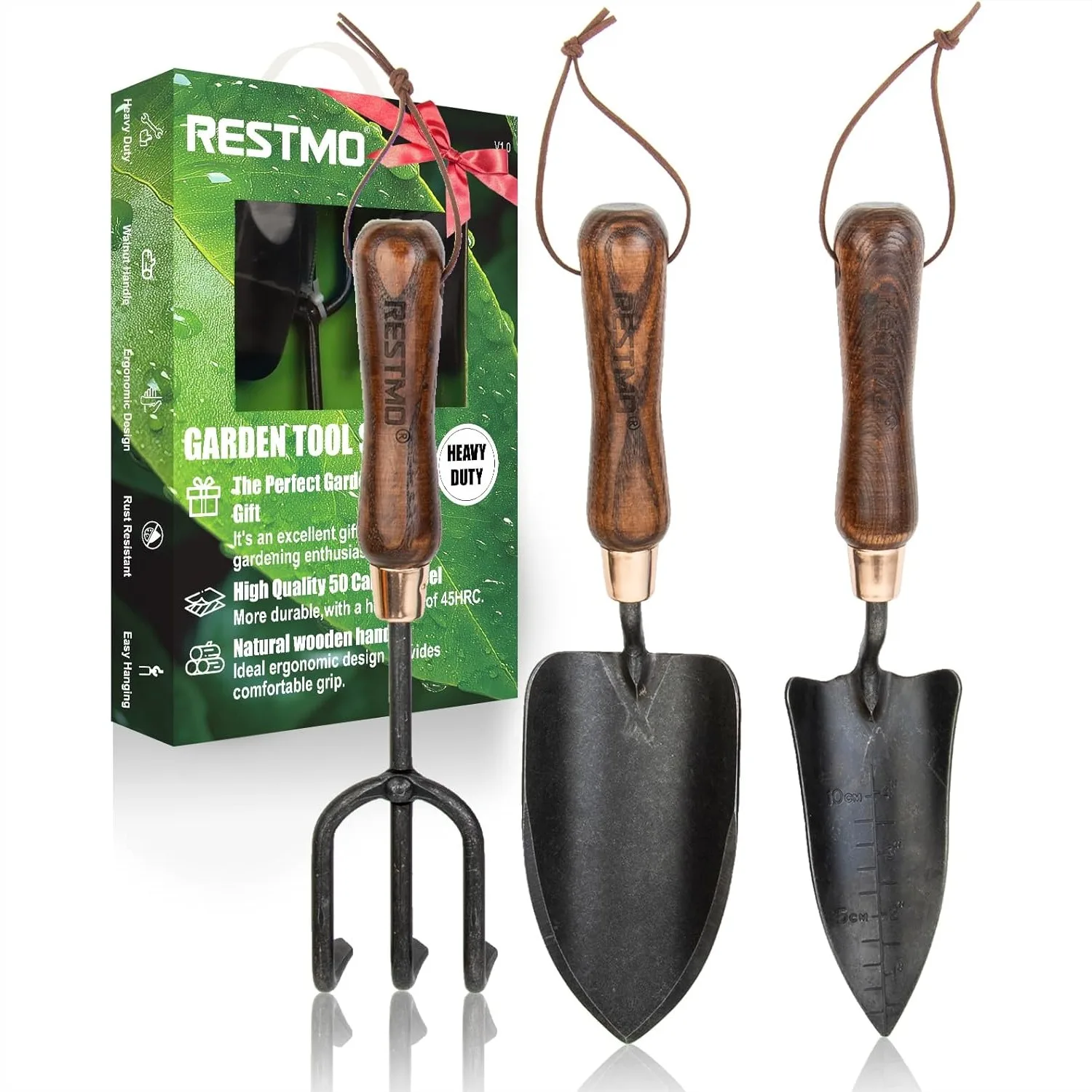 Gardening Tools Set 3-in-1 Heavy Duty Carbon Steel with Wooden Handle Trowel Transplanter Cultivator for Digging Weeding
Gardening Tools Set 3-in-1 Heavy Duty Carbon Steel with Wooden Handle Trowel Transplanter Cultivator for Digging Weeding