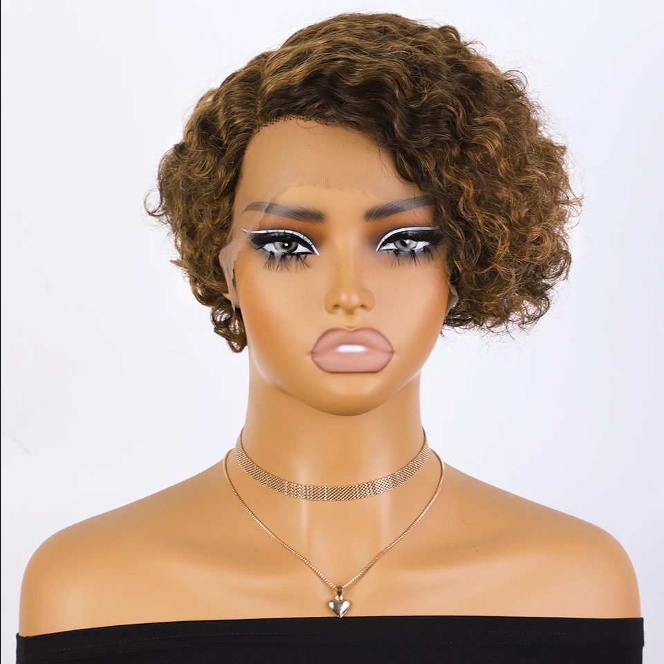 Tight Curly Human Hair Pixie Wig 13x1 Lace Front Short Bob Wigs for Women HD Lace Frontal Cheap Very Short Wigs 
Tight Curly Human Hair Pixie Wig 13x1 Lace Front Short Bob Wigs for Women HD Lace Frontal Cheap Very Short Wigs