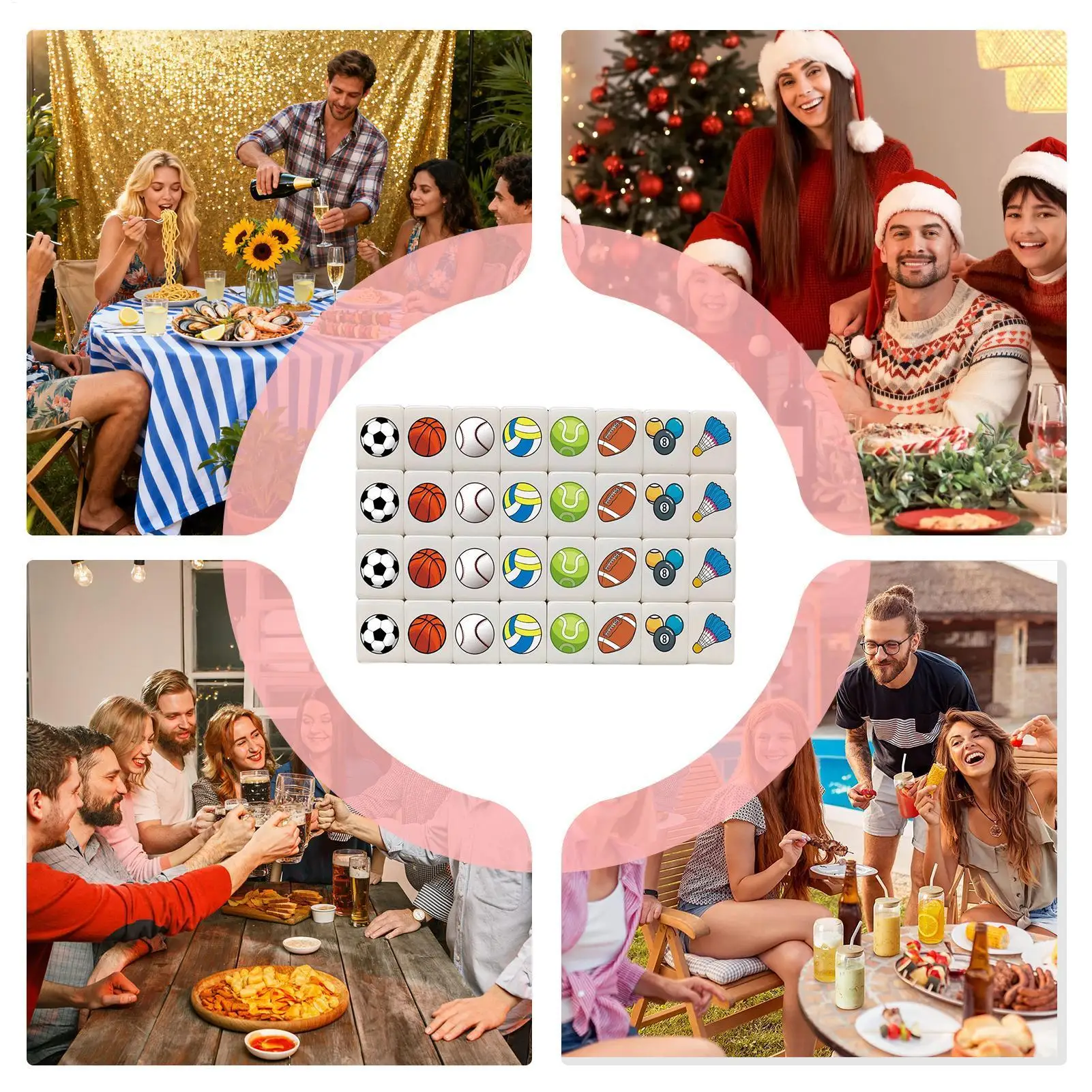 Mahjong Game Set Resin Mah Jongg Toy Football Pattern Games Blocks Tiles for Men Women Youth Teens Daughter Family Friends
Mahjong Game Set Resin Mah Jongg Toy Football Pattern Games Blocks Tiles for Men Women Youth Teens Daughter Family Friends