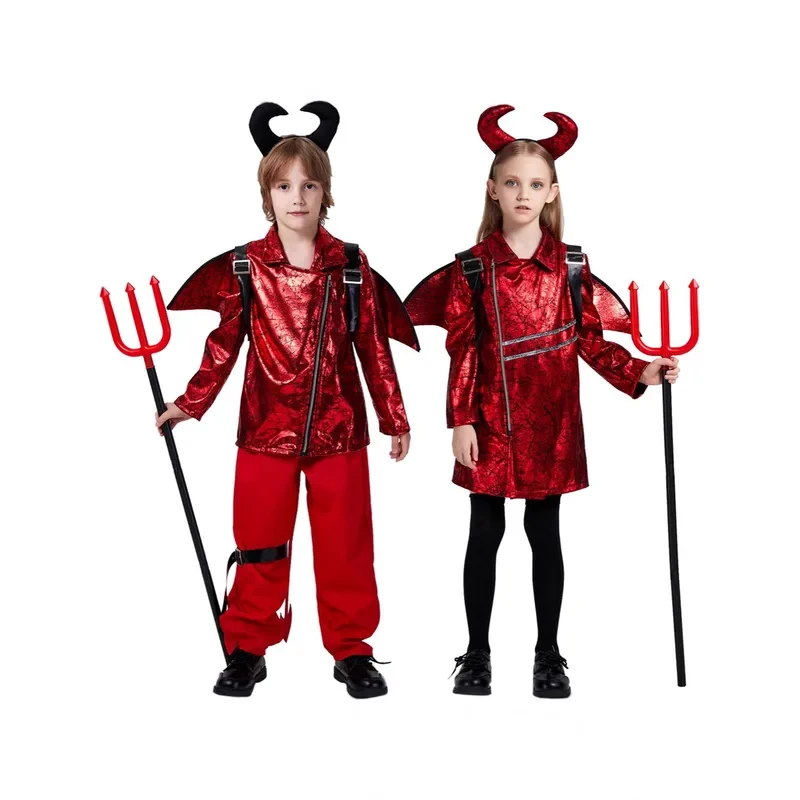 ☣2026 Kids Devil Cosplay Costume Set with Horns Wig Unisex Fancy Dress Party Role Play Suit for Boys Girls Halloween☣~!
☣2026 Kids Devil Cosplay Costume Set with Horns Wig Unisex Fancy Dress Party Role Play Suit for Boys Girls Halloween☣~!