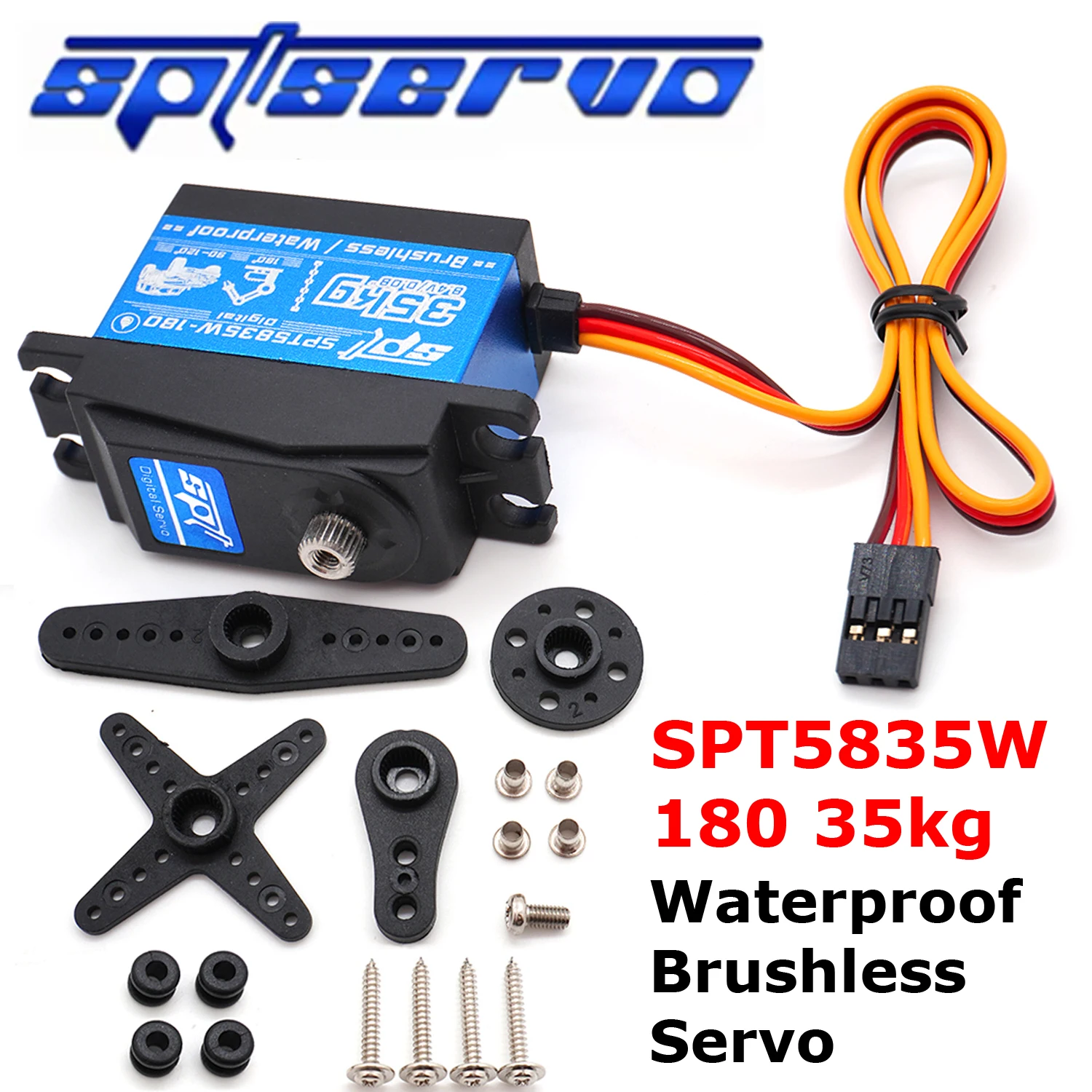 SPT Waterproof Brushless SPT5835W-180 35kg Metal Gear Digital Standard Servo High Speed Voltage For 1/8 RC Car Drift Accessories
SPT Waterproof Brushless SPT5835W-180 35kg Metal Gear Digital Standard Servo High Speed Voltage For 1/8 RC Car Drift Accessories