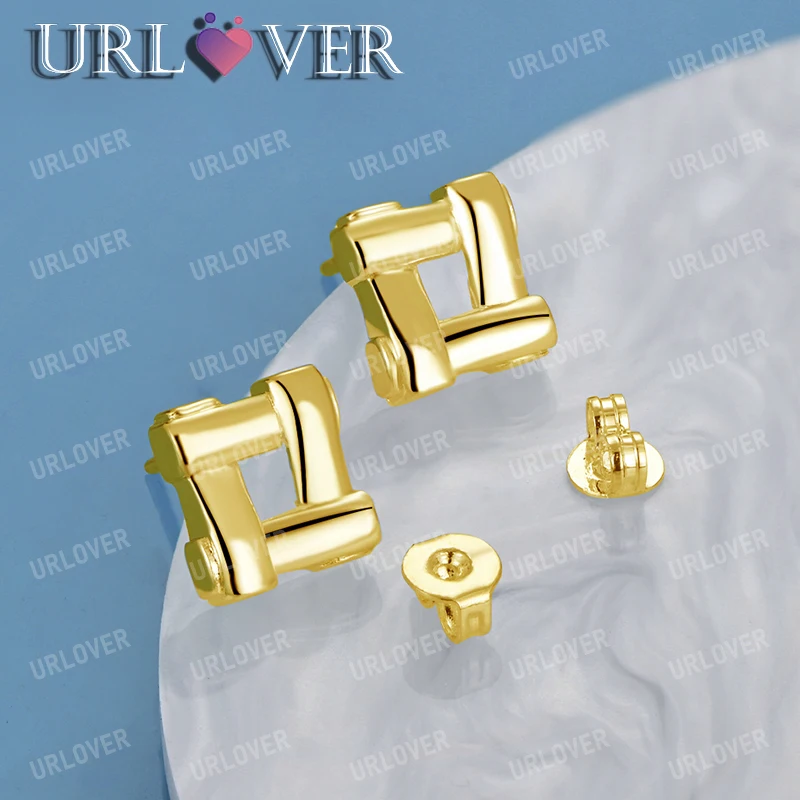 URLOVER 18K Gold Hollow Square Earrings For Women 925 Sterling Silver Stud Earring Party Wedding Birthday Fashion Fine Jewelry
URLOVER 18K Gold Hollow Square Earrings For Women 925 Sterling Silver Stud Earring Party Wedding Birthday Fashion Fine Jewelry