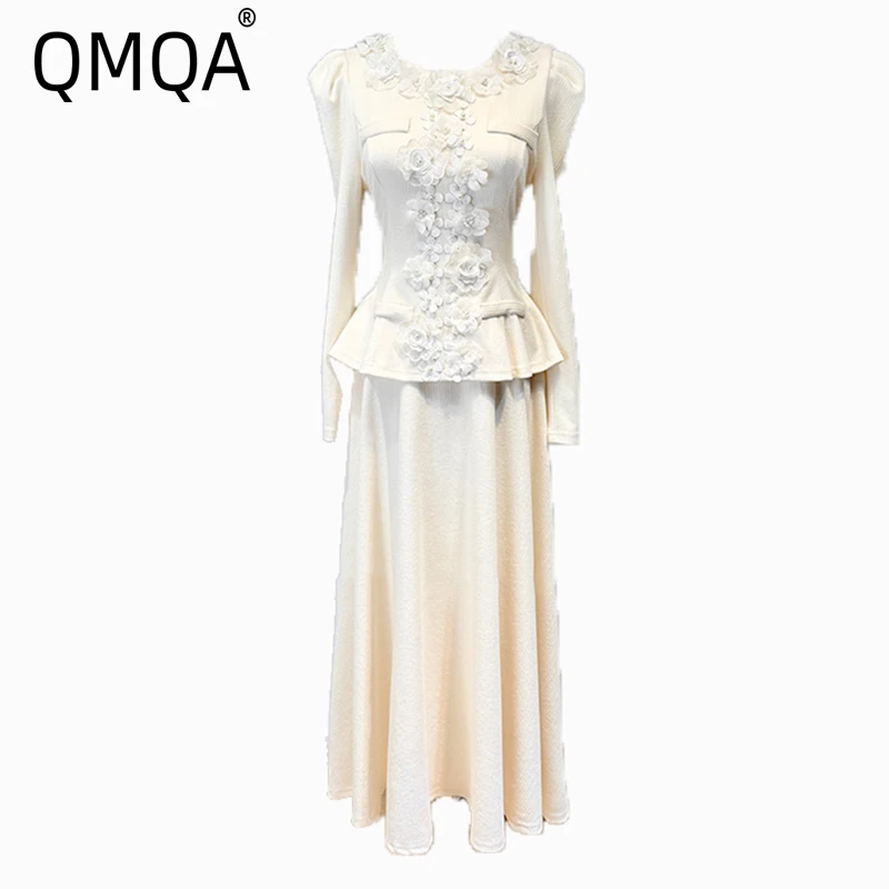 QMQA Fashion Women's French Elegant Dresses Puff Sleeves Three-dimensional Pearl Embroidery Flowers Waist Splicing Dress QM119
QMQA Fashion Women's French Elegant Dresses Puff Sleeves Three-dimensional Pearl Embroidery Flowers Waist Splicing Dress QM119