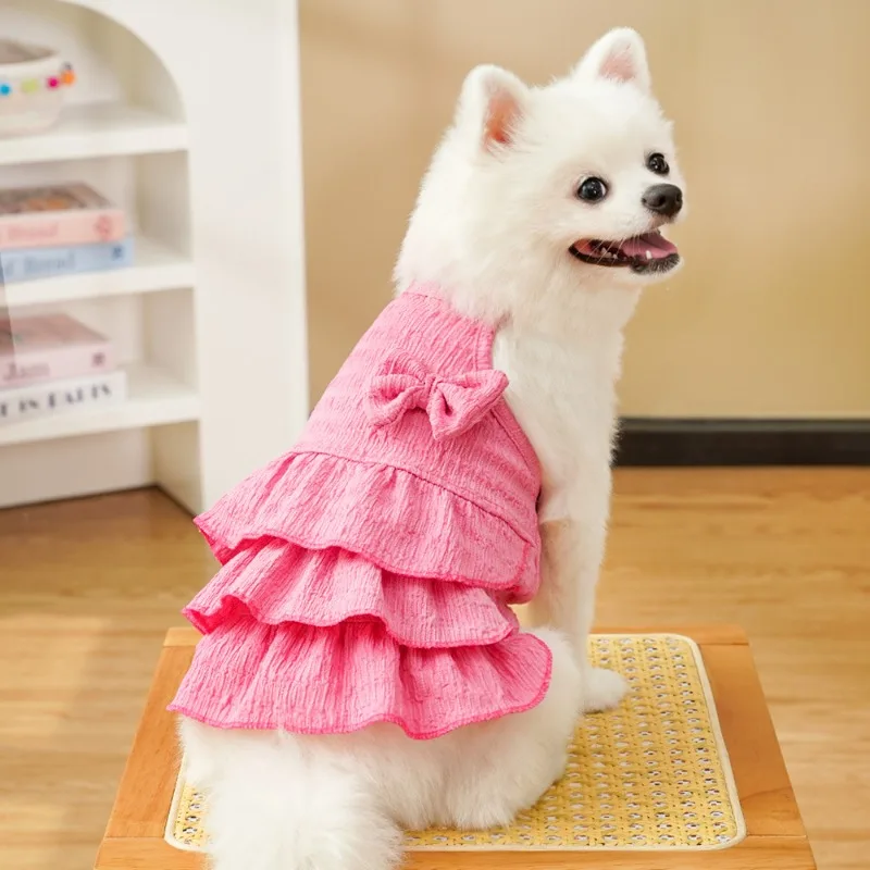 New Colourful Puppy Clothes for Small Dogs Purple Vest with Big Dog Bow Summer Cat Outfits Large Dog Dress Dog Flower Girl Dress 
New Colourful Puppy Clothes for Small Dogs Purple Vest with Big Dog Bow Summer Cat Outfits Large Dog Dress Dog Flower Girl Dress