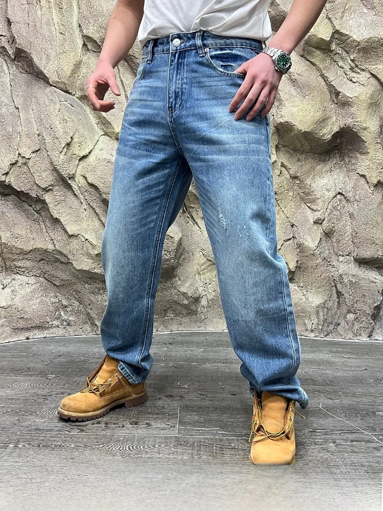 Heavyweight Washed Men's Fashionable Denim Jeans Spring Commute Style Cotton Blend Straight Leg Youthful Breathable Comfort
Heavyweight Washed Men's Fashionable Denim Jeans Spring Commute Style Cotton Blend Straight Leg Youthful Breathable Comfort