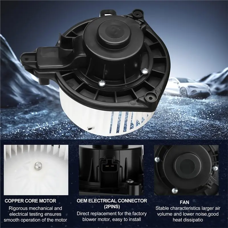 For Toyota Tacoma 2005-2015 HVAC Heater Blower Motor Fan Assembly OE Part Numbers:8710304040 700188 87103-04043 615-50129 PM9297
For Toyota Tacoma 2005-2015 HVAC Heater Blower Motor Fan Assembly OE Part Numbers:8710304040 700188 87103-04043 615-50129 PM9297