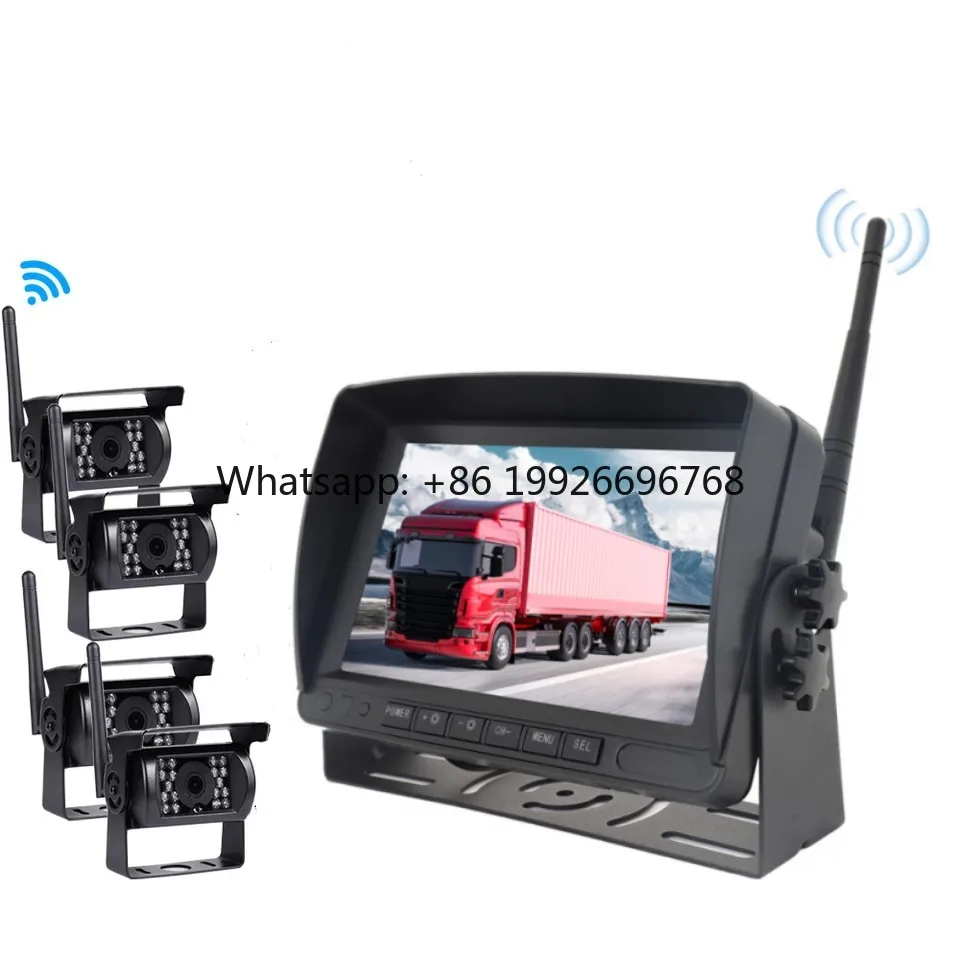 Wholesale High Quality Wide Angle 12V 24V Wireless Car Backup Security 4 Camera System with Monitor for Bus Heavy Duty Truck Van
Wholesale High Quality Wide Angle 12V 24V Wireless Car Backup Security 4 Camera System with Monitor for Bus Heavy Duty Truck Van