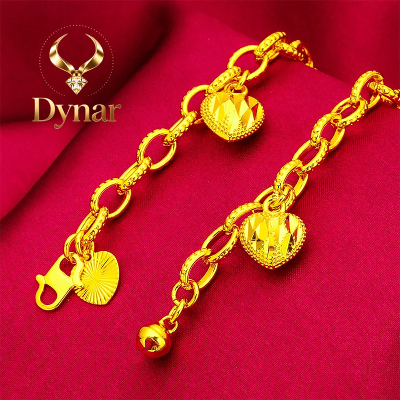 Dynar Jewelry Love Mini Heart Bracelet for Women, 24K Gold, AU999 | Tiny hearts on delicate chain, adorable & sweet for daily
Dynar Jewelry Love Mini Heart Bracelet for Women, 24K Gold, AU999 | Tiny hearts on delicate chain, adorable & sweet for daily