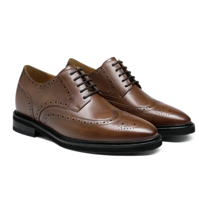 Men's 7cm Wedding Invisible Elevator Shoes Genuine Leather Carving Business Men's Dress Shoes Height Increasing Derby for Shoes
Men's 7cm Wedding Invisible Elevator Shoes Genuine Leather Carving Business Men's Dress Shoes Height Increasing Derby for Shoes