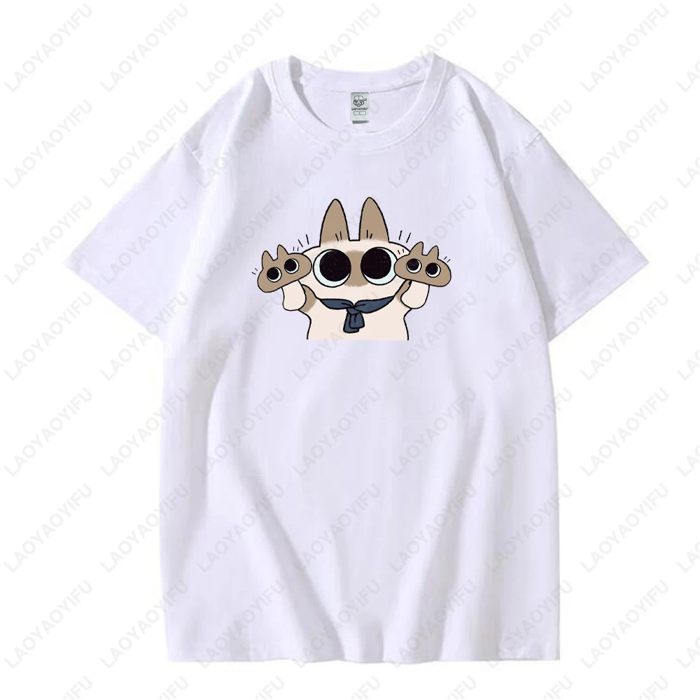 Kawaii футболки с рисунком кота, японская летняя футболка с принтом, хлопковые уличные повседневные футболки для женщин и мужчин, свободные рубашки, футболки
Kawaii футболки с рисунком кота, японская летняя футболка с принтом, хлопковые уличные повседневные футболки для женщин и мужчин, свободные рубашки, футболки
