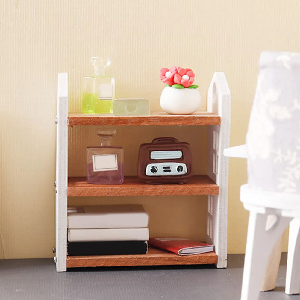 Miniature Wooden Mini Bookshelf Multipurpose Display Shelf for Dollhouse Tiny Tiered Storage Shelf Small Wooden Bookcase
Miniature Wooden Mini Bookshelf Multipurpose Display Shelf for Dollhouse Tiny Tiered Storage Shelf Small Wooden Bookcase