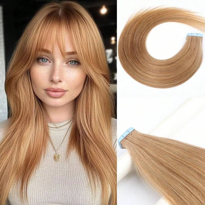 Jessie's Wig 20/40psc #27 Tape in Hair Extensions Human Hair Straight Seamless Skin Weft for Women Multiple Colors Available
Jessie's Wig 20/40psc #27 Tape in Hair Extensions Human Hair Straight Seamless Skin Weft for Women Multiple Colors Available