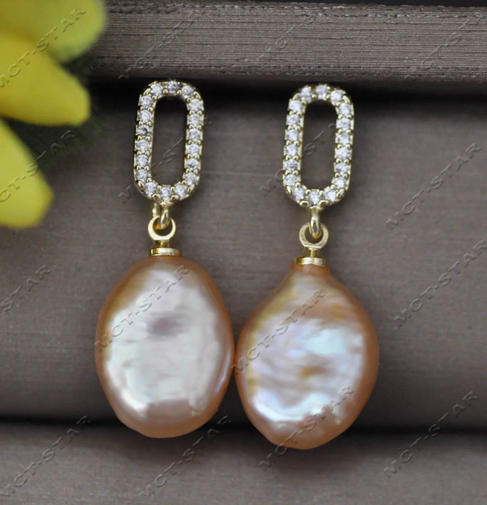 Z13424 Pink Lavender Oval Coin Freshwater Pearl Dangle Earring CZ Custom Jewelry
Z13424 Pink Lavender Oval Coin Freshwater Pearl Dangle Earring CZ Custom Jewelry