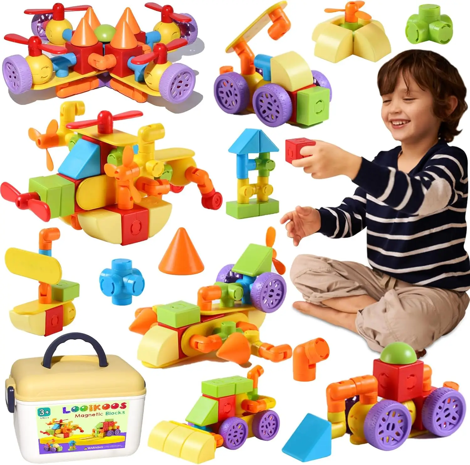 Magnetic Blocks,Magnetic Building Tiles for Kids 3-5 4-6,Montessori Toys for 3 4 5 6 Year Old Boy,Preschool STEM Educational Sen
Magnetic Blocks,Magnetic Building Tiles for Kids 3-5 4-6,Montessori Toys for 3 4 5 6 Year Old Boy,Preschool STEM Educational Sen