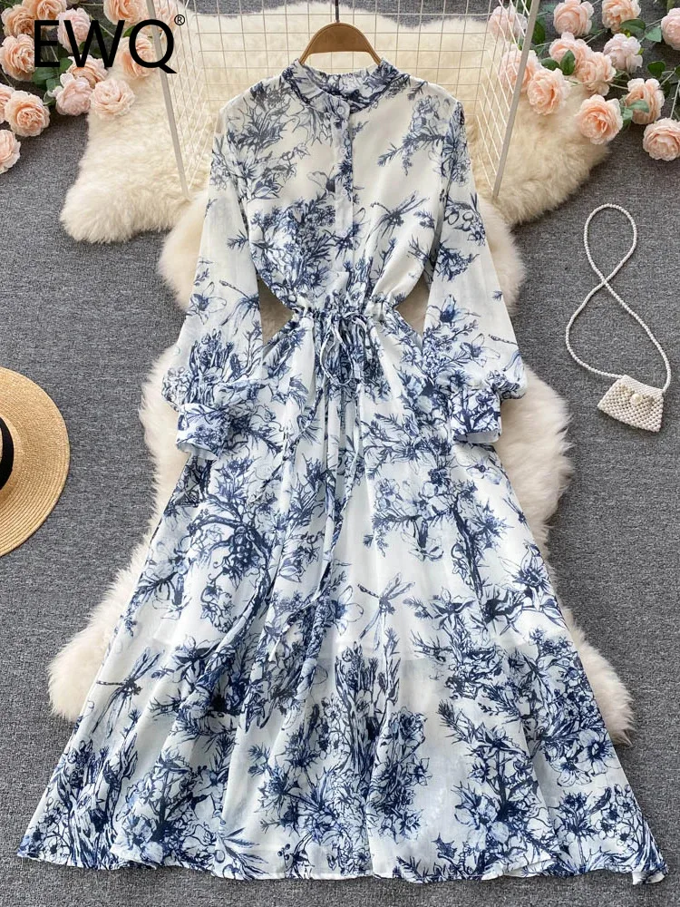 EWQ Stand Contrast Color Print With Belt High Waist A-line Vestidos Sweet Style Women's Dress Winter Spring 2024 New 27SN5391
EWQ Stand Contrast Color Print With Belt High Waist A-line Vestidos Sweet Style Women's Dress Winter Spring 2024 New 27SN5391