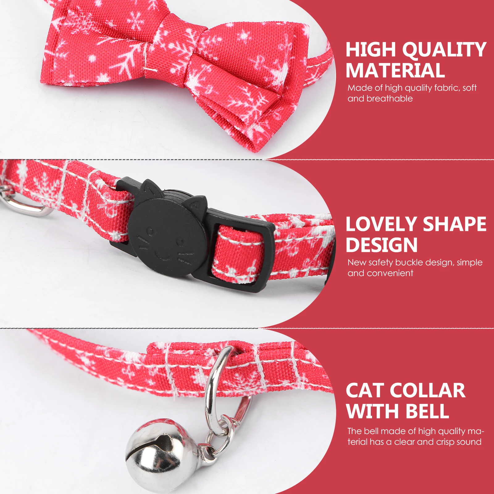 Cat Collar Different Pet Necklace Christmas Scarf with Bow Ties Cloth Bell Pattern
Cat Collar Different Pet Necklace Christmas Scarf with Bow Ties Cloth Bell Pattern