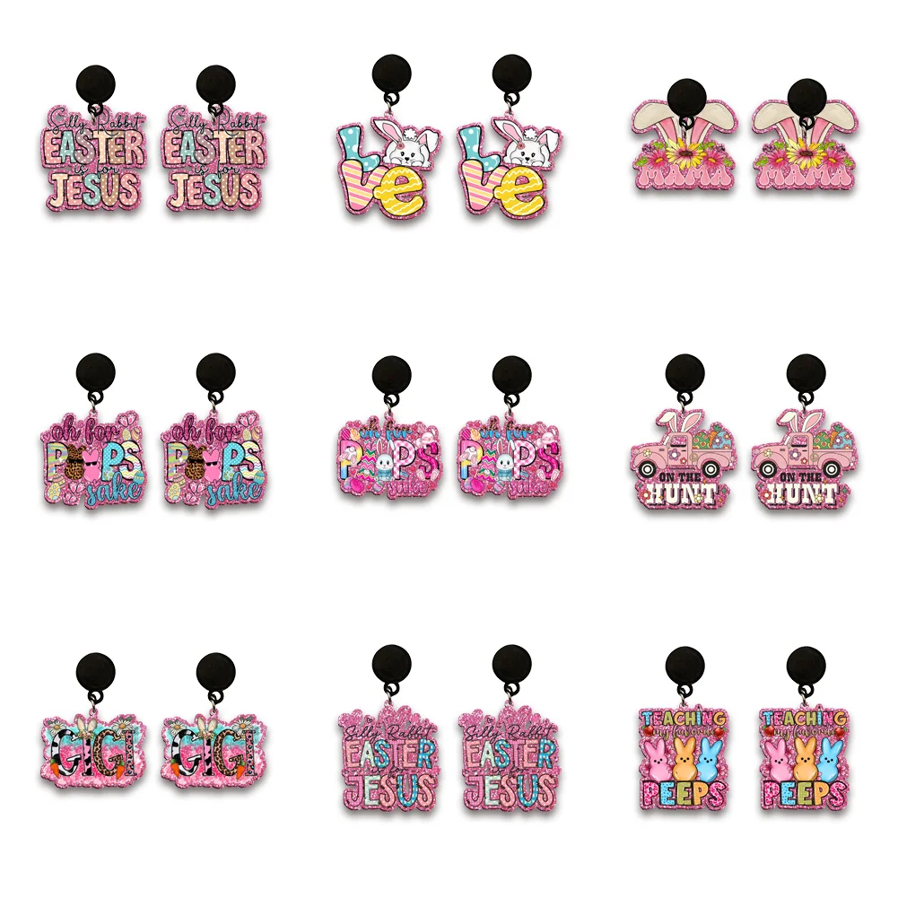 Mix Animals Easter Day Cute Chunky Glitter Acrylic Drop Earrings For Women Children Party Holiday Jewelry Decoration
Mix Animals Easter Day Cute Chunky Glitter Acrylic Drop Earrings For Women Children Party Holiday Jewelry Decoration