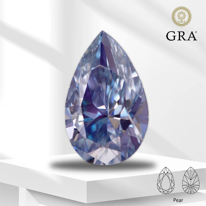 Moissanite Lab Grown Diamond Lavender Color Pear Cut Gemstone for DIY Charms Women Jewelry Making Materials with GRA Certificate
Moissanite Lab Grown Diamond Lavender Color Pear Cut Gemstone for DIY Charms Women Jewelry Making Materials with GRA Certificate