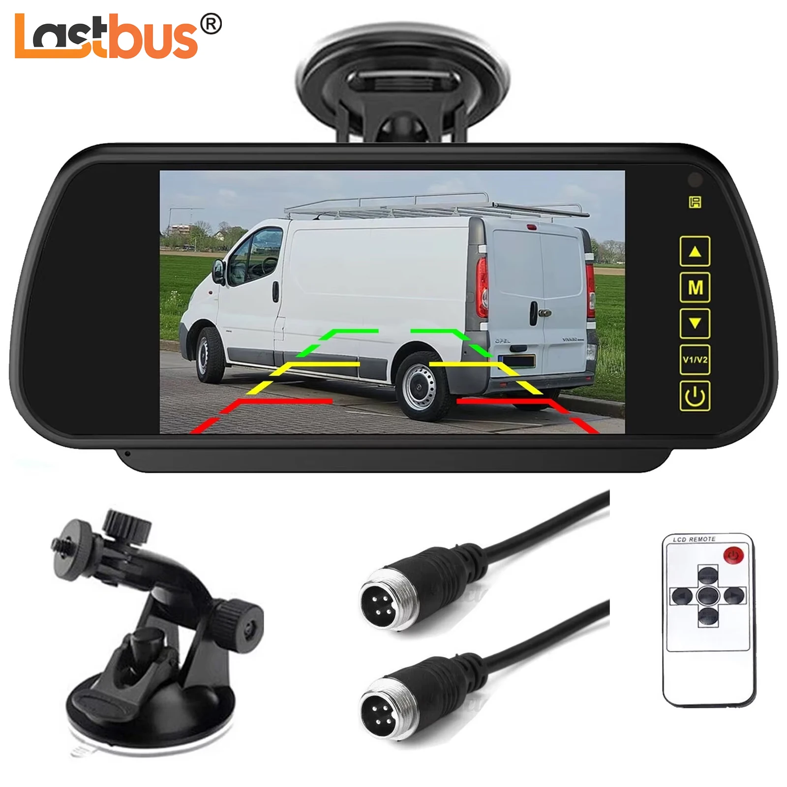 Lastbus HD 7" Monitor Rear View Mirror With Clip And windscreen Suction Cup For Reversing CCD Camera Truck Caravan Bus
Lastbus HD 7" Monitor Rear View Mirror With Clip And windscreen Suction Cup For Reversing CCD Camera Truck Caravan Bus