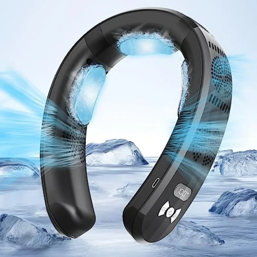 Portable Neck Air Conditioner Fan, Bladeless Fans, Long Endurance Limited Version Portable Neck Fan with LED Rechargeable Perso
Portable Neck Air Conditioner Fan, Bladeless Fans, Long Endurance Limited Version Portable Neck Fan with LED Rechargeable Perso