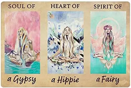 The Soul Of A Gypsy, The Heart Of A Hippie, The Spirit Of A Fairy -Retro Color Poster Wall Art, Bar, Man Cave, Bathroom Wal sign
The Soul Of A Gypsy, The Heart Of A Hippie, The Spirit Of A Fairy -Retro Color Poster Wall Art, Bar, Man Cave, Bathroom Wal sign